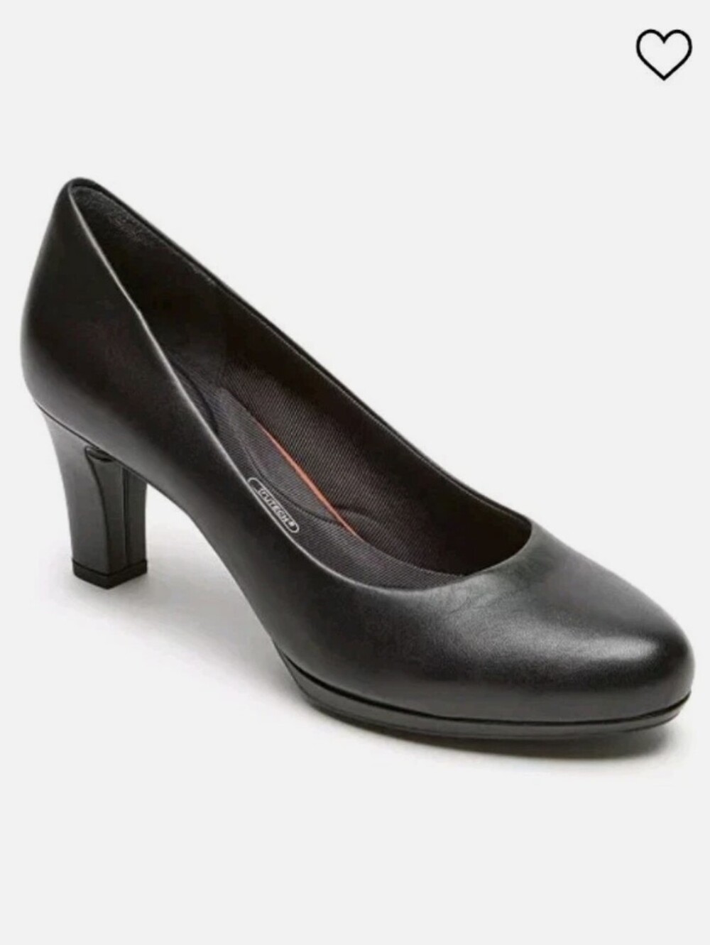 Rockport Total Motion Leah Pumps Black Nappa Leather TruTech Size 8 Like New